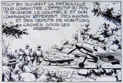 COLONEL X original plate drawing by Christian MATHELOT Coq Hardi Marijac