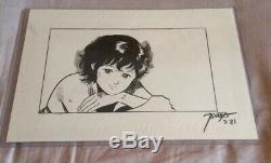 Cat's Eyes Hojo Drawing City Hunter Original Drawing Manga Board Nicky Larson