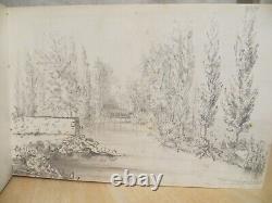 Charming Album Of 50 Original Drawing Boards Dating From 1860 Landscapes