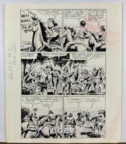 Chinese Ink Comic Strip from the Rodéo Tex Willer Magazine, Numbered