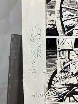 Chinese Ink Comic Strip from the Rodéo Tex Willer Magazine Numbered