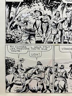 Chinese Ink Comic Strip from the Rodéo Tex Willer Magazine Numbered