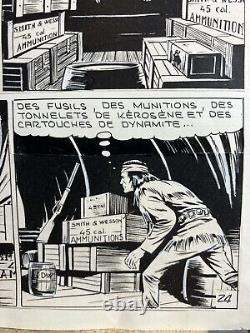 Chinese Ink Comic Strip from the Rodéo Tex Willer Magazine Numbered