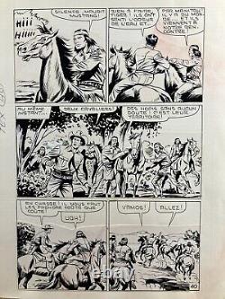 Chinese Ink Comic Strip from the Rodéo Tex Willer Magazine Numbered