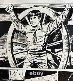 Chinese Ink Comic Strip from the Rodéo Tex Willer Magazine Numbered