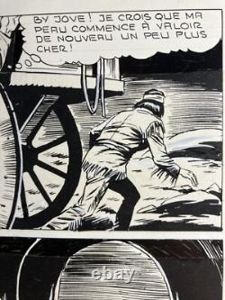 Chinese ink comic strip page from the Rodéo magazine, Tex Willer, numbered