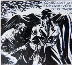 Colonel X original comic strip artwork by Christian Mathelot, Marijac, Coq Hardi