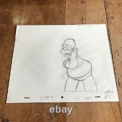 Contemporary Drawing N51 Original Plank The Simpsons Homer Simpson