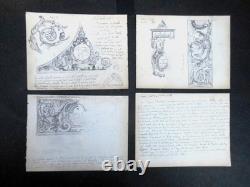 DRAWINGS 18 PLATES OF LOUIS XIV FURNITURE BY THE SAME ARTIST EARLY 19th CENTURY D 247