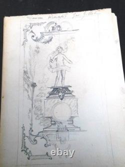 DRAWINGS 18 PLATES OF LOUIS XIV FURNITURE BY THE SAME ARTIST EARLY 19th CENTURY D 247