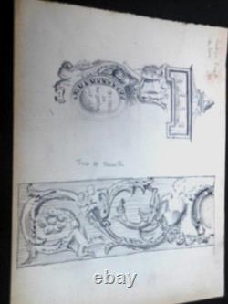 DRAWINGS 18 PLATES OF LOUIS XIV FURNITURE BY THE SAME ARTIST EARLY 19th CENTURY D 247