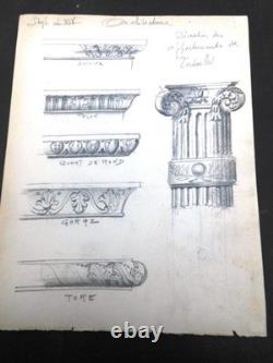 DRAWINGS 18 PLATES OF LOUIS XIV FURNITURE BY THE SAME ARTIST EARLY 19th CENTURY D 247