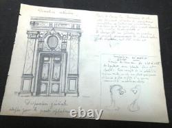 DRAWINGS 18 PLATES OF LOUIS XIV FURNITURE BY THE SAME ARTIST EARLY 19th CENTURY D 247