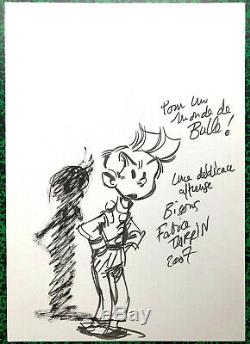 Dedicace Bd Tarrin Spirou On Sheet Drawing 3042 CM