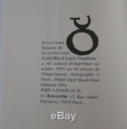 Dedication Lewis Trondheim (rabbit) Slaloms Eo 1993 + Ex-libris N ° / S 100 Ex