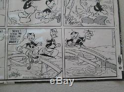 Donald Duck Al Taliaferro 1951 Original French Work Plate Ref15