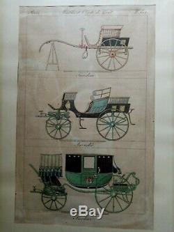Drawing Board Messangere Etching Diligence Carriage Empire Restoration 19th