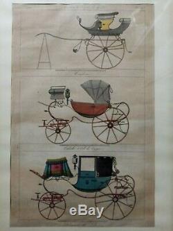 Drawing Board Messangere Etching Diligence Carriage Empire Restoration 19th