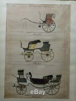 Drawing Board Messangere Etching Diligence Carriage Empire Restoration 19th