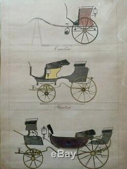 Drawing Board Messangere Etching Diligence Carriage Empire Restoration 19th