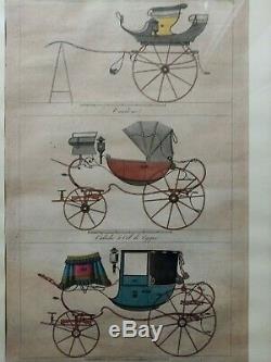 Drawing Board Messangere Etching Diligence Carriage Empire Restoration 19th