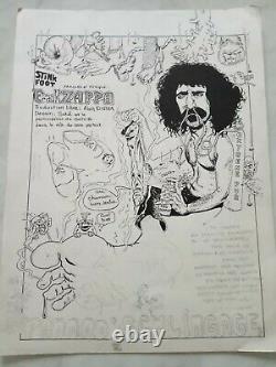 Drawing Board Original Design Gotlib Solé Franck Zappa Rare And Single