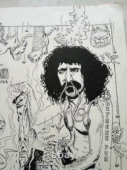 Drawing Board Original Design Gotlib Solé Franck Zappa Rare And Single