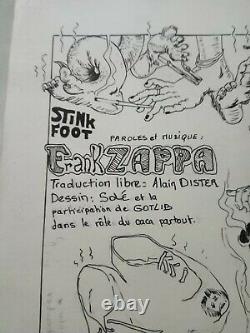 Drawing Board Original Design Gotlib Solé Franck Zappa Rare And Single