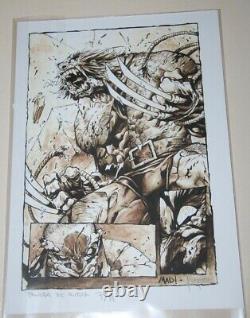 Drawing Board Original Wolverine By Joe Madureira Artist Juapi Coffee Artist