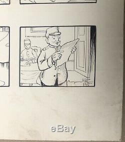 Drawing Original Board Ink Torch Adventures Benjamin Rabier (1864-1939)