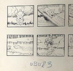 Drawing Original Board Ink Torch Adventures Benjamin Rabier (1864-1939)