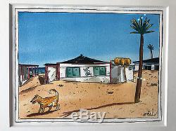 Drawing Original Loustal Zenata Plage Illustration 2227 CM (box 3440 Cm)