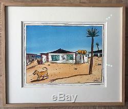 Drawing Original Loustal Zenata Plage Illustration 2227 CM (box 3440 Cm)