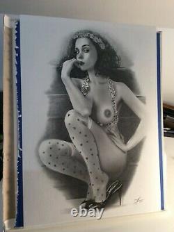 Drawing Original Prepared Board Illustration Woman Tribute Bd Dedicace