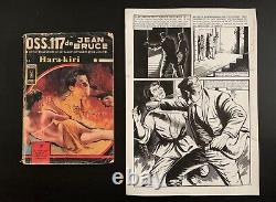 Drawing -original Board -oss 117 Hara Kiri -bd Review Comics Pocket Aredit 1969