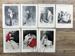 Elsen 4 Unpublished Boards Lithography Excluding Text Of Grand Guignol 1927
