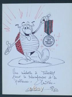 Exceptional Gotlib Drawing Autographed Colors