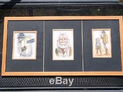 Exceptional Hermann Dylan Stark / 3 Original Color Drawings