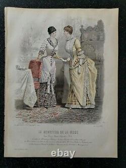 Fashion Engraving 19th Century Drawing Of Jules David Year 1883 Plank No. 12