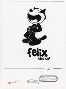 Felix The Cat Laughing Original Drawing Chinese Ink Cover Catalog USA