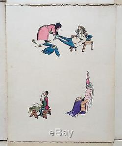 François Villon / Marcel Arnac 9 Boards Of 32 Original Drawings (1928)