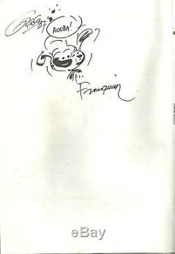 Franquin Drawing Original Marsupilami + Signature Of Greg Dedicated Not Nominative