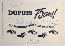 Franquin / Leloup / Devos / Hausman Dedicated Signed Autographs / Dupuis