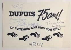 Franquin / Leloup / Devos / Hausman Signed Autograph Dedications / Dupuis