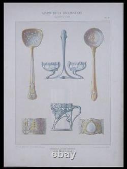 Goldsmith Drawings, Maurice Daurat -1901- Art Nouveau Plate