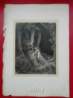 Hell Dante Alighieri Drawings By Gustave Dore 1865 L. Hachette Sheet No 1