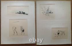 Henry Morin Cervantes Don Quixote 4 Drawing Ink Pencil 1905 Original Plank