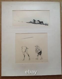 Henry Morin Cervantes Don Quixote 4 Drawing Ink Pencil 1905 Original Plank