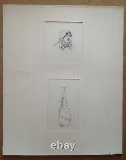 Henry Morin Cervantes Don Quixote 5 Drawing Ink Pencil 1905 Original Plank