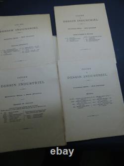 Industrial Drawing Course, 3 volumes + plates, Dupuis, 1916